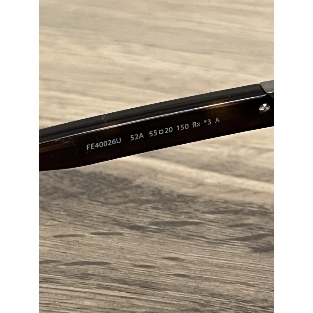 Fendi Aviator Sunglasses Havana Tortoise Ff Logo Fe40026U 52A - Picture 8 of 9